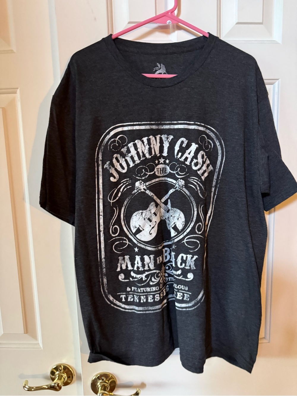 Zion Rootswear Charcoal Black Johnny Cash Graphic Tee xxl
